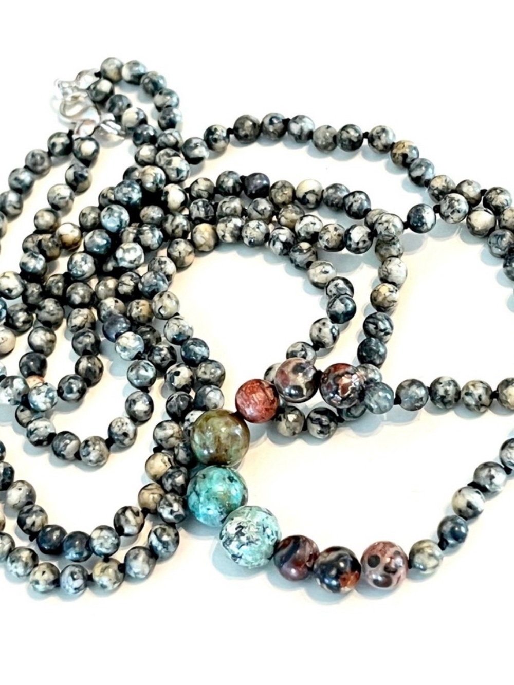 Genuine Ocean Jasper Double Strand Necklace